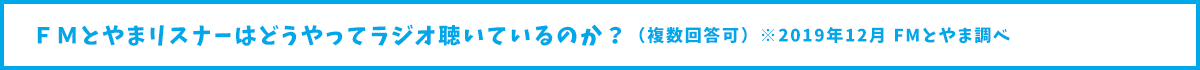 FMとやまリスナーはどうやってラジオ聴いているのか?(複数回答可)